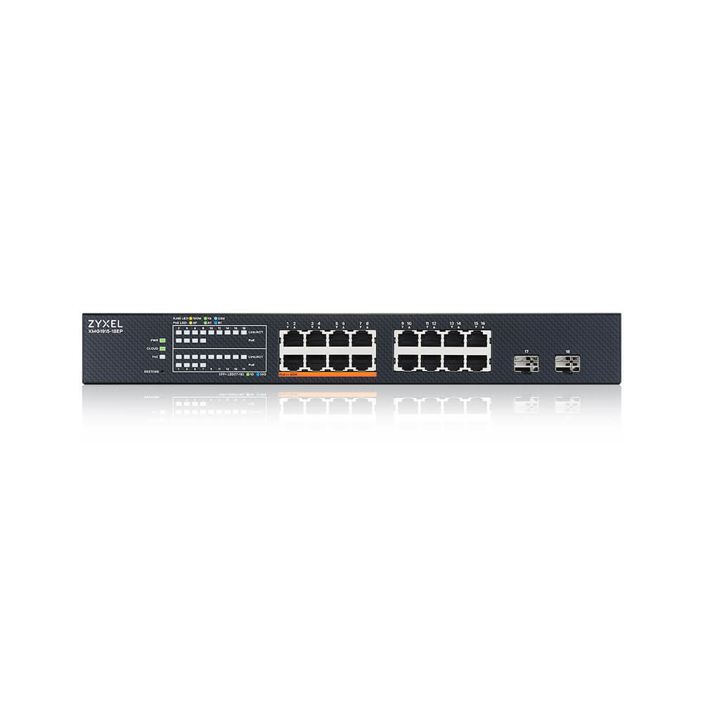 Zyxel XMG1915-18EP-EU0101F 16-PORT 2.5GBE 2 SFP+ 8 X POE++ 180W Smart Switch – Bild 3